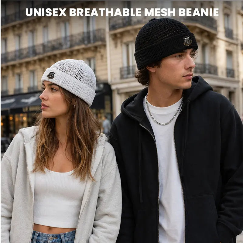 Lightweight Netting Beanie - BreathableCuffed skull cap for Summer Runs