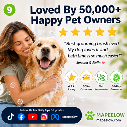 Bath & Grooming Brush – Clean, Massage & Groom Your Furry Friend with Ease