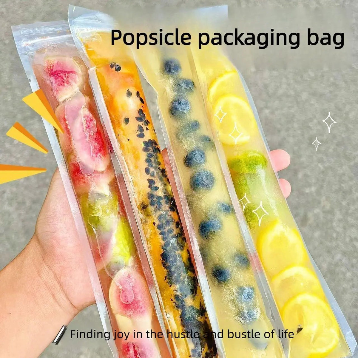 100 PCS Food-grade disposable popsicle bags