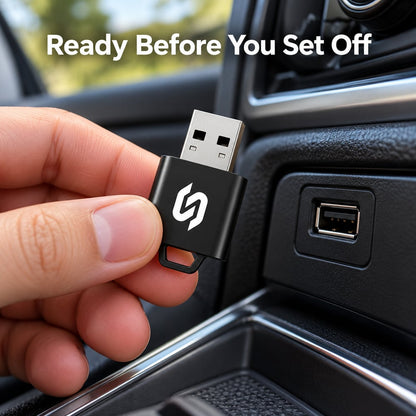 2-in-1 Wireless CarPlay and Android Auto USB-A Adapter