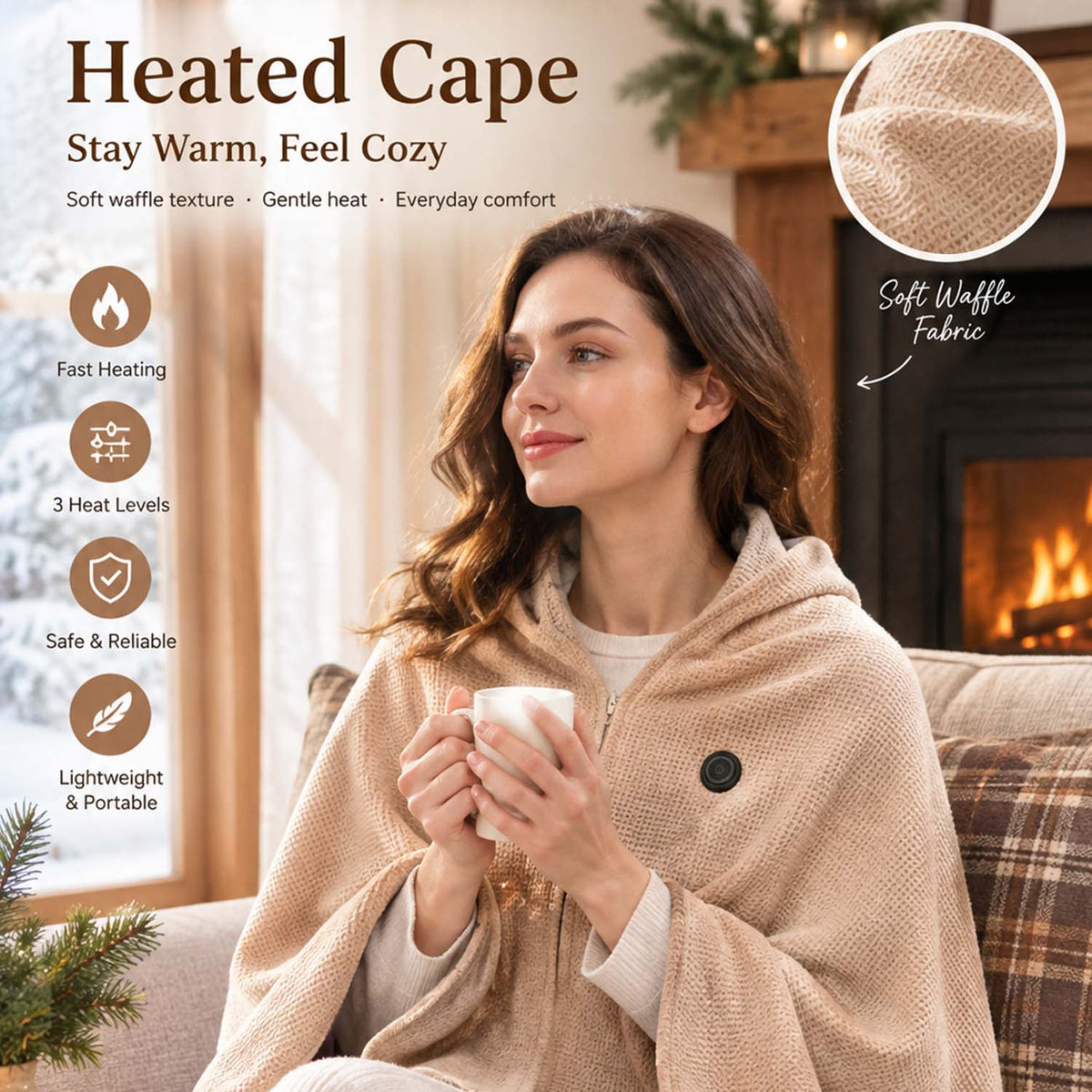 ❄️ Heated Wearable Blanket – Stay Warm at Your Desk Without Bulky Layers