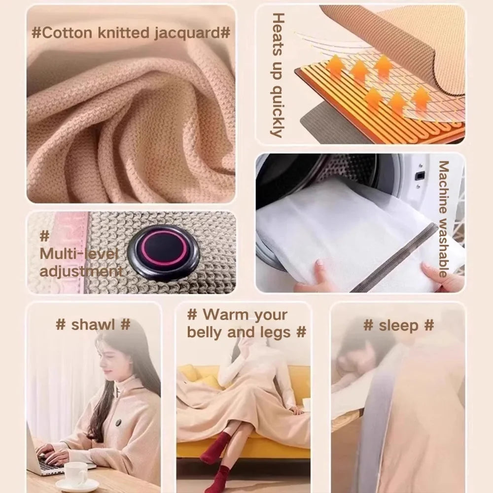 ❄️ Heated Wearable Blanket – Stay Warm at Your Desk Without Bulky Layers