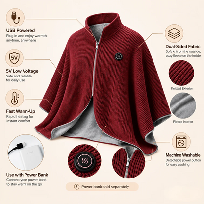 ❄️ Heated Wearable Blanket – Stay Warm at Your Desk Without Bulky Layers