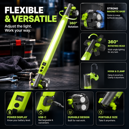 🔦 Rechargeable  Work Light | Magnetic 360° Garage Repair Lamp