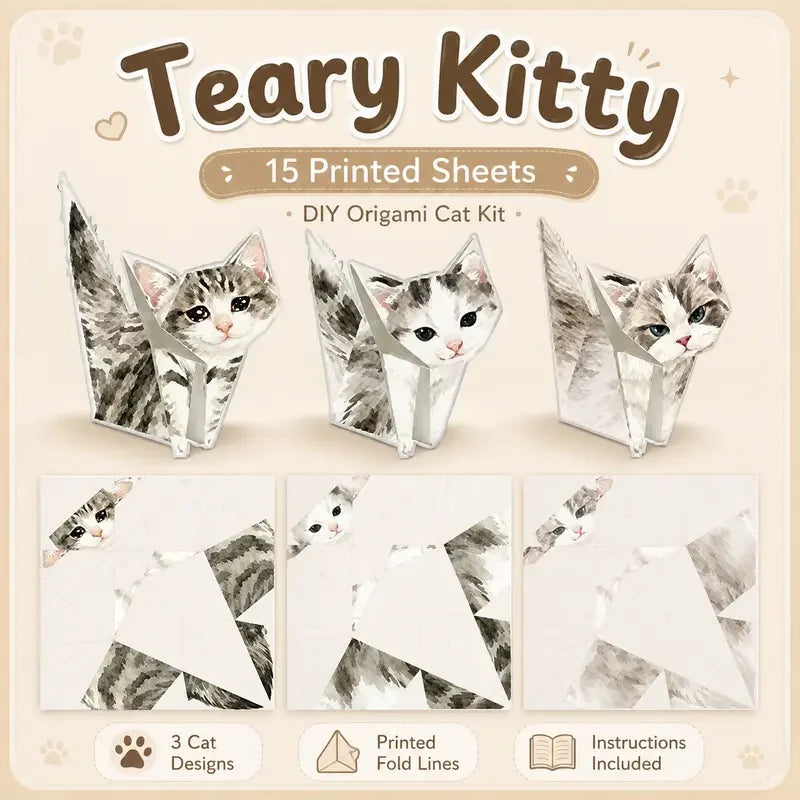 🐱Kitty World 3D Cat Origami Kit