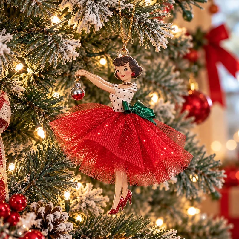 🔥 49% OFF - Vintage Christmas Lady Ornaments – 1950s-Inspired Holiday Charm 🎄