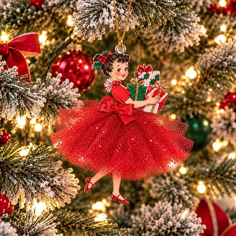 🔥 49% OFF - Vintage Christmas Lady Ornaments – 1950s-Inspired Holiday Charm 🎄
