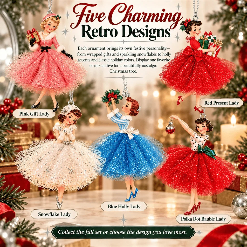 🔥 49% OFF - Vintage Christmas Lady Ornaments – 1950s-Inspired Holiday Charm 🎄