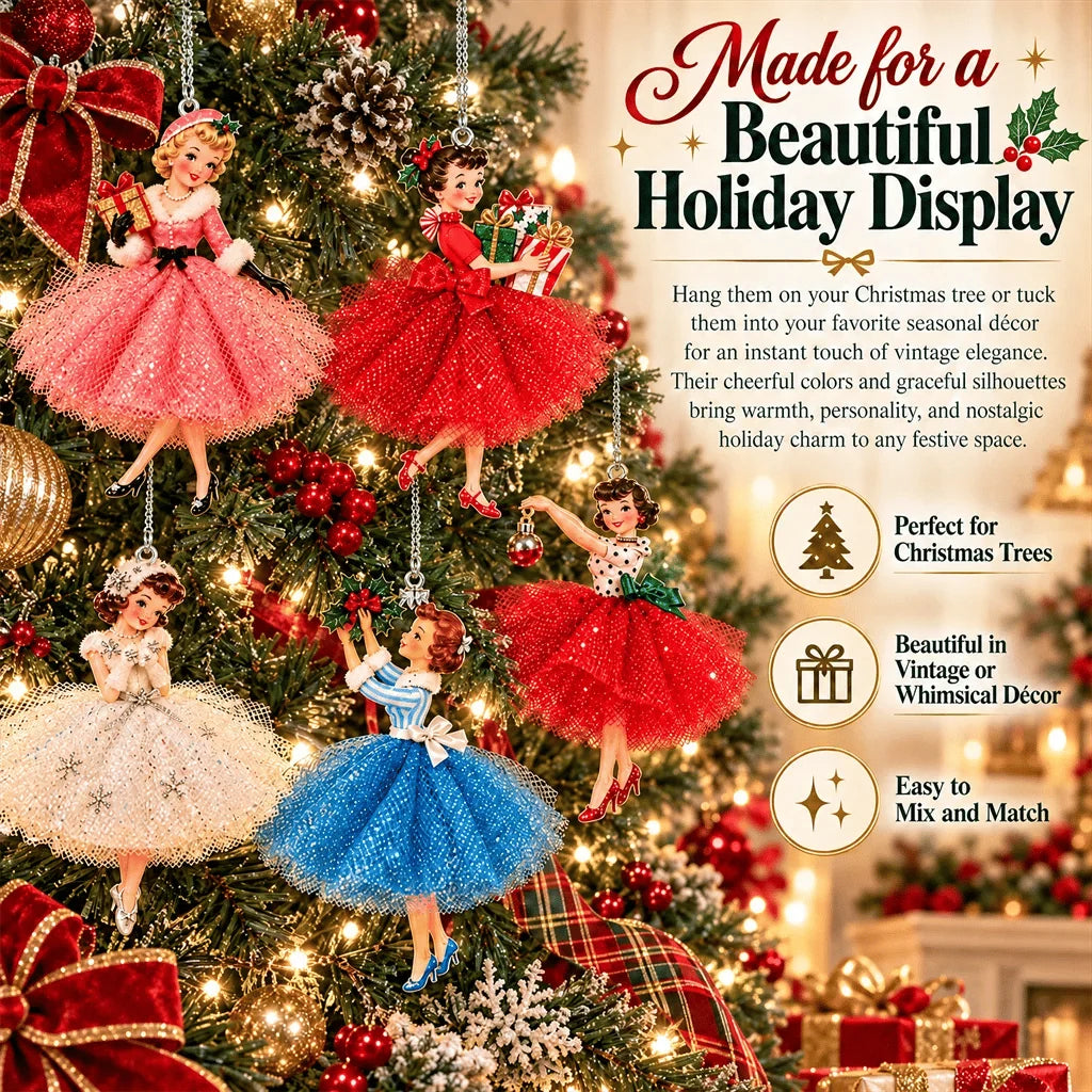 🔥 49% OFF - Vintage Christmas Lady Ornaments – 1950s-Inspired Holiday Charm 🎄
