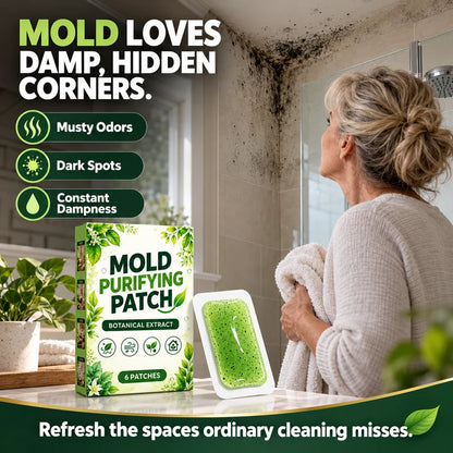 🧪50% OFF NOW! Mold Purifying Patches – Botanical Mildew Removal Pads, Long Lasting Mold Inhibitor for Bathroom, Kitchen, Wall Corners & Damp Hidden Spots