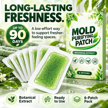 🧪50% OFF NOW! Mold Purifying Patches – Botanical Mildew Removal Pads, Long Lasting Mold Inhibitor for Bathroom, Kitchen, Wall Corners & Damp Hidden Spots