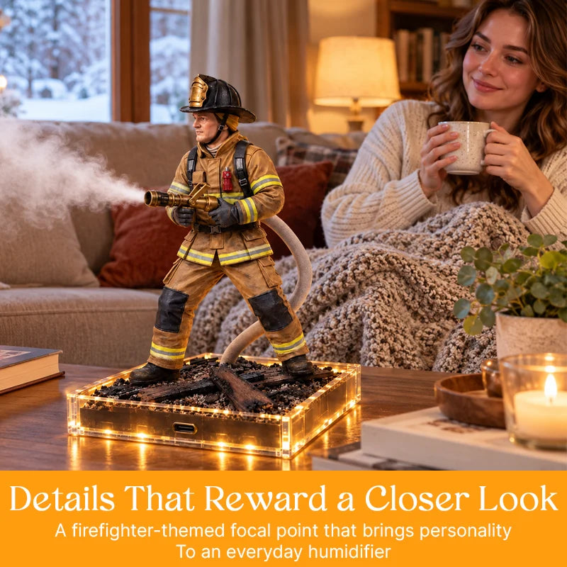 🚒 Light-Up Firefighter Rescue Humidifier🎁A Unique Gift for Everyday Heroes!