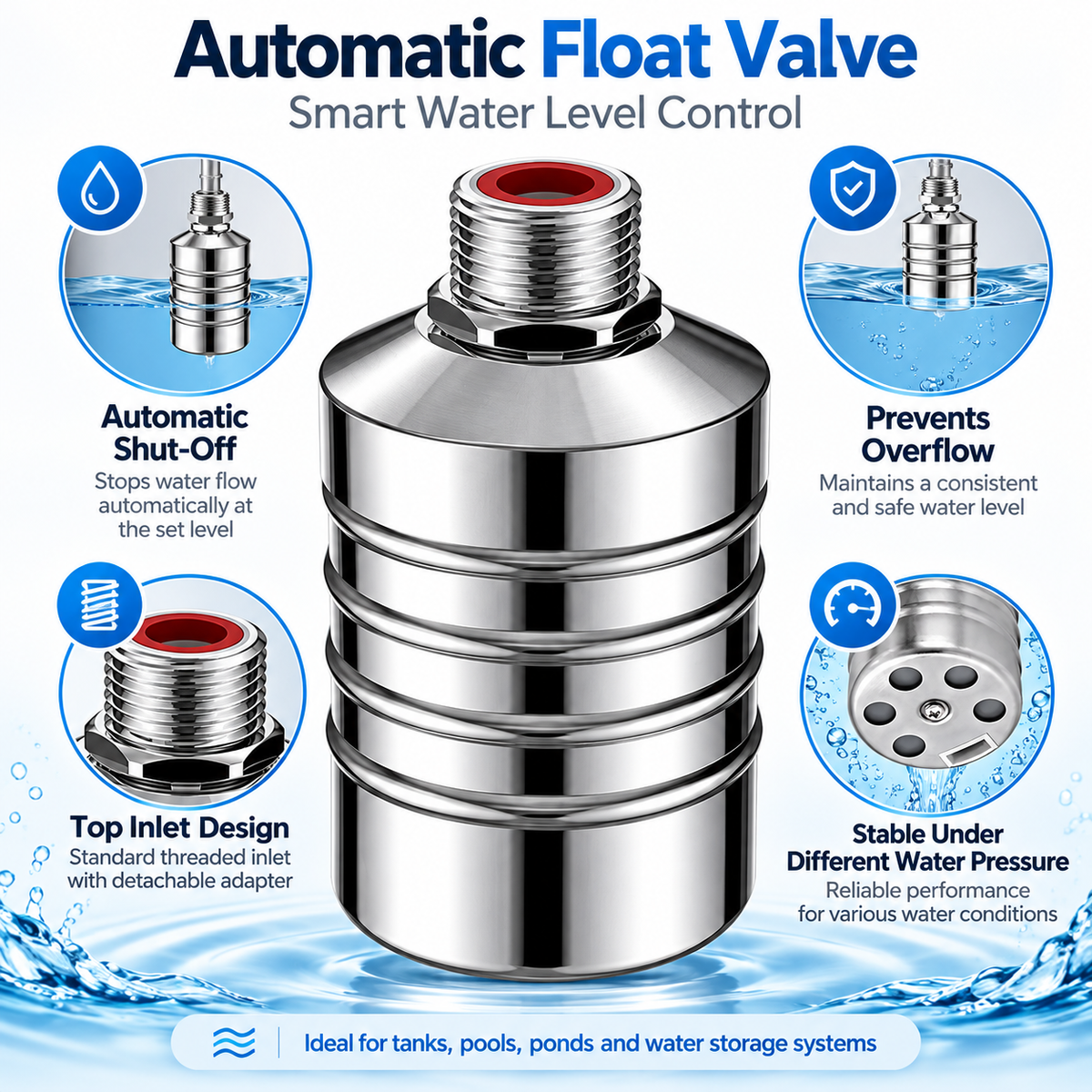 Automatic Water Level Control Float Valve