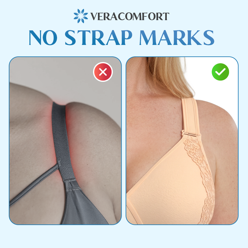 EaseWrap™ Front-Closure Wireless Comfort Bra – Adjustable Straps & Gentle Support