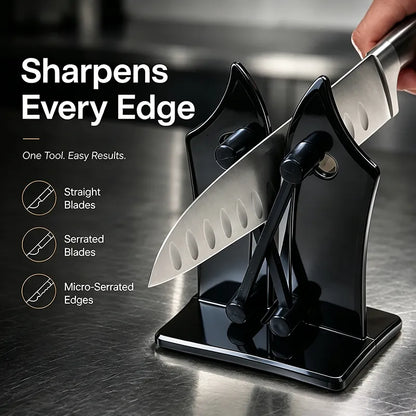 Professional Stainless Steel Knife Sharpener – Fast Sharpening for Smooth, Wavy & Micro-Tooth Blades, Adjustable 16°-32°