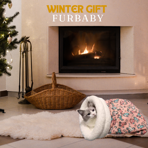 ⏳Limited-time 50% off💥Warm Plush Thick Cat Sleeping Bag – Soft Burrow Cat Bed, Self-Warming Enclosed Cave Bed for Kittens & Small Pets, Cozy Hideaway Nest
