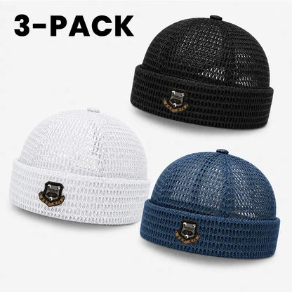 Lightweight Netting Beanie - BreathableCuffed skull cap for Summer Runs