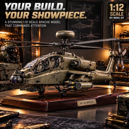 🔥 FLASH SALE 49% OFF 🚁 Apache Attack Helicopter Model Kit ✨ Build Your Own Military Legend!