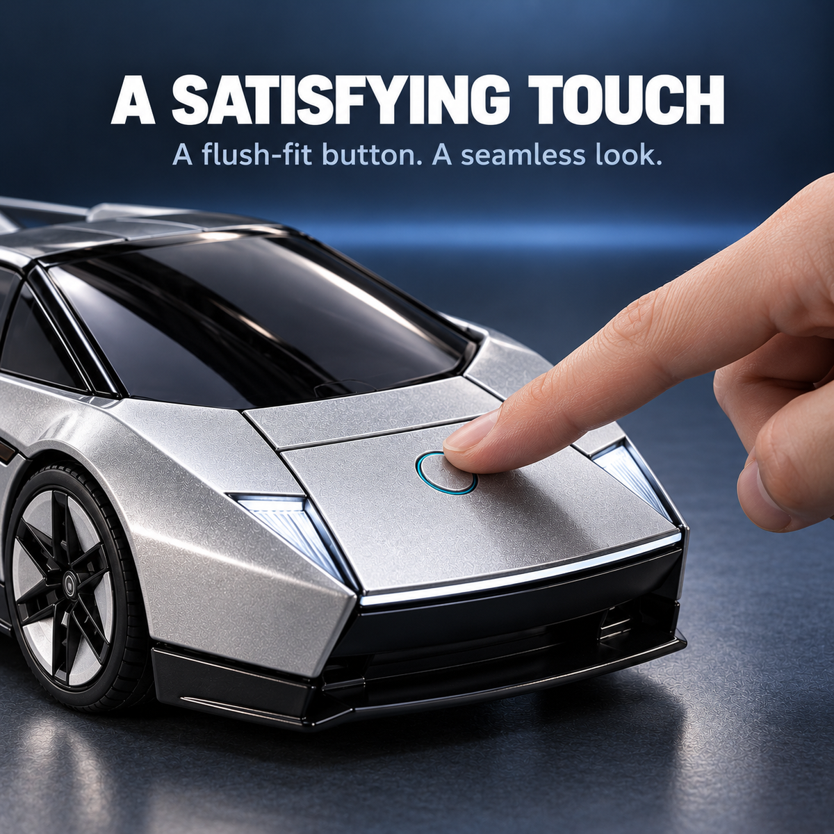🏎️🤖 2-in-1 Transforming Silver Sports Car Robot Toy ⚡