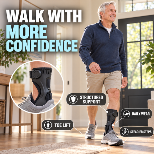 🦶 AFO Foot Drop Brace✨ Adjustable & Breathable Support