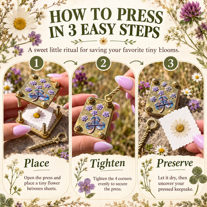 🌼 Mini Flower Press Keepsake for Tiny Blooms & Petals