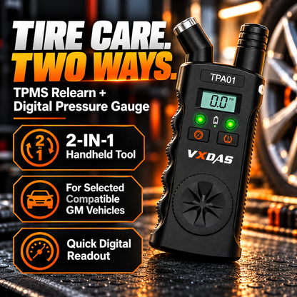 🔧2-in-1 TPMS Relearn Tool with Digital Tire Pressure Check
