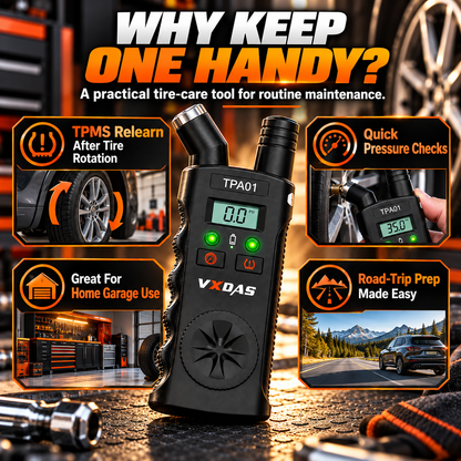 🔧2-in-1 TPMS Relearn Tool with Digital Tire Pressure Check