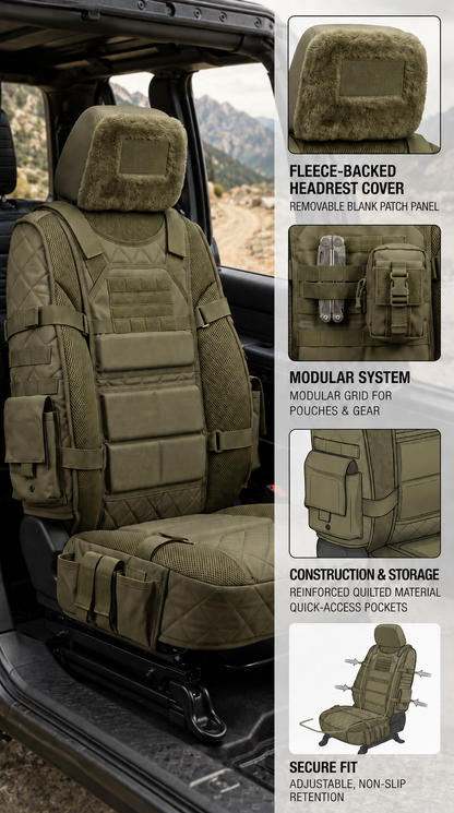 🔥 Limited-Time 49% OFF | 🚙Rugged Truck Seat Cover – Tactical Storage, Seat Protection & All‑Day Comfort
