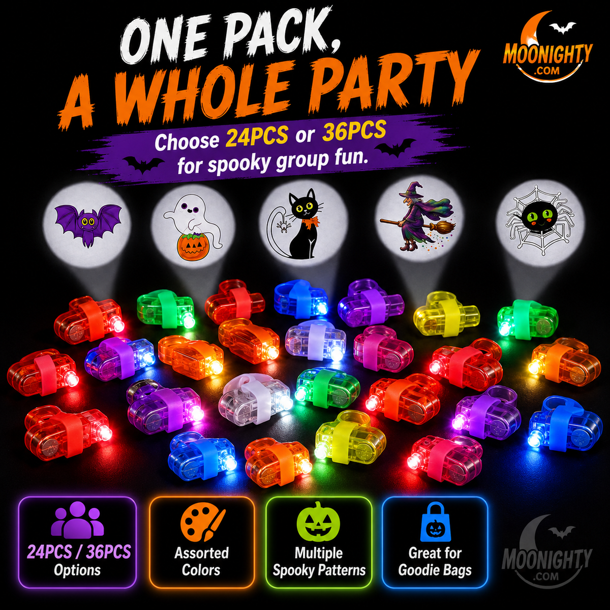 🥳2026 HOT SALE🥳💞50K+ SOLD! 🎉💡 50% OFF! Mini Colorful LED Finger Lights – Bright multi‑color glow, one‑touch on/off. Soft elastic band fits comfortably – perfect for parties, concerts & kids’ play! 🎶✨