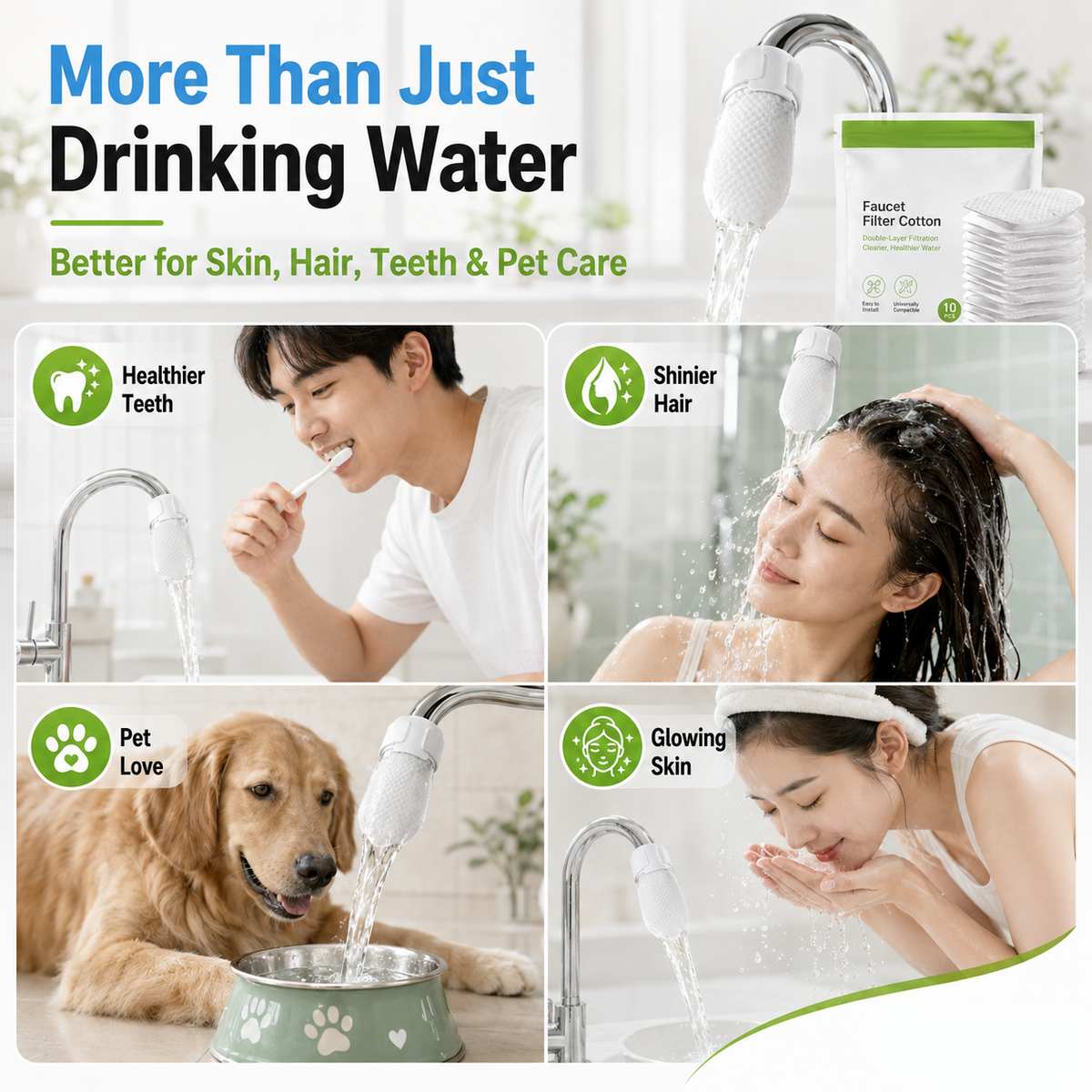 Anti-Splash Kitchen Faucet Filter for Sediment & Rust Removal