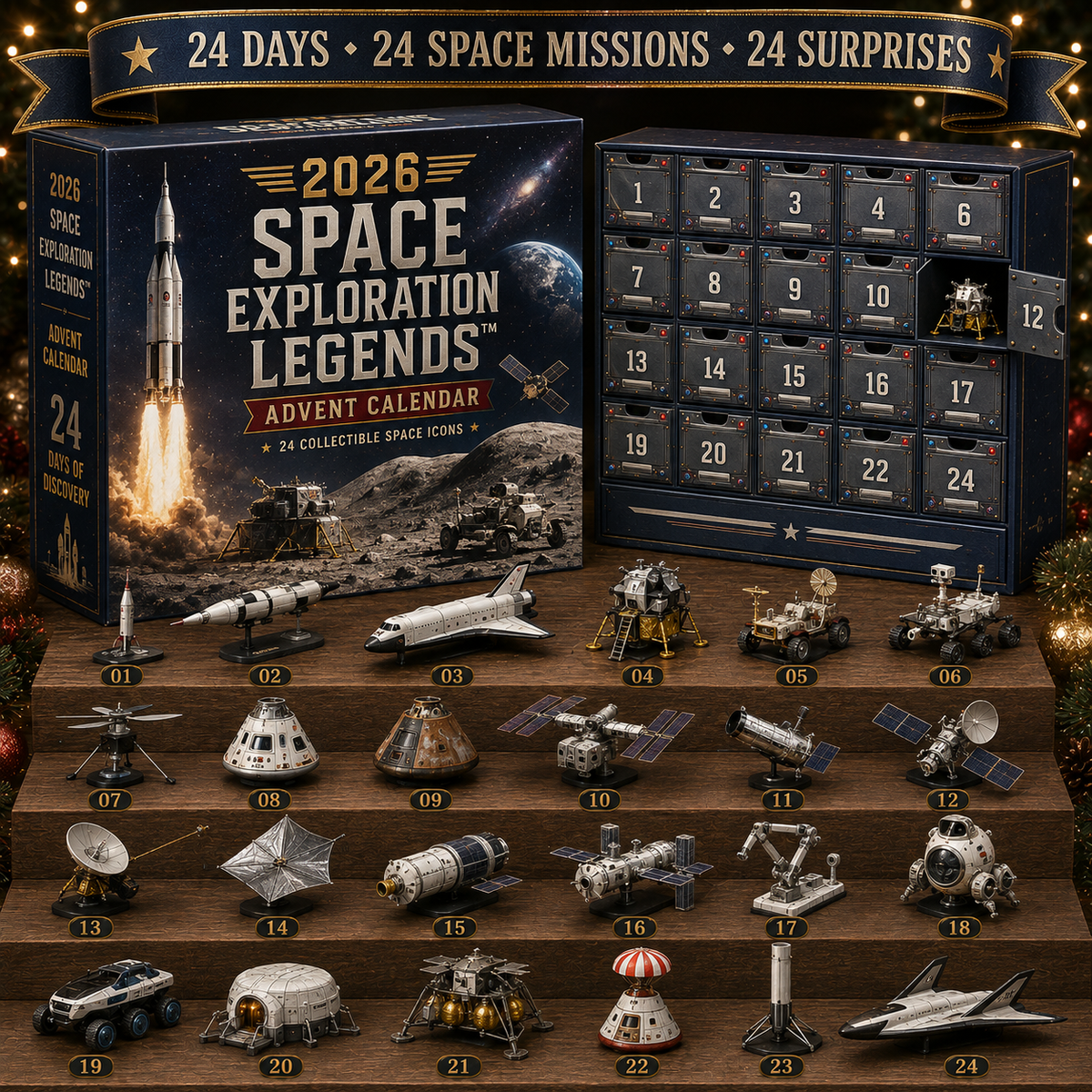🚀 2026 Space Exploration Advent Calendar – 24 Days of Missions & Collectible Surprises