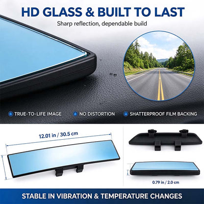 HD Convex PanoramicRearview Mirror, Clip-OnCar Interior Mirro