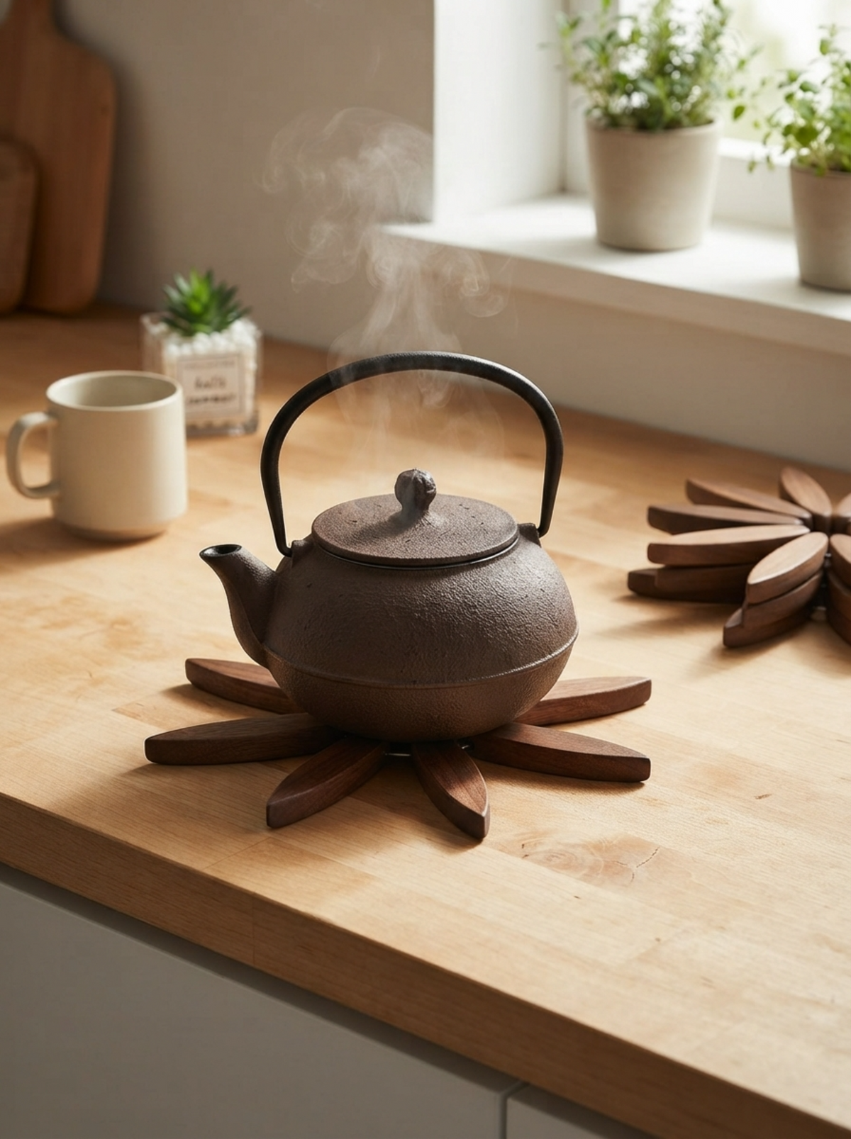 🌳Wooden Tree Trivet & Coaster Set - Like a Christmas Tree