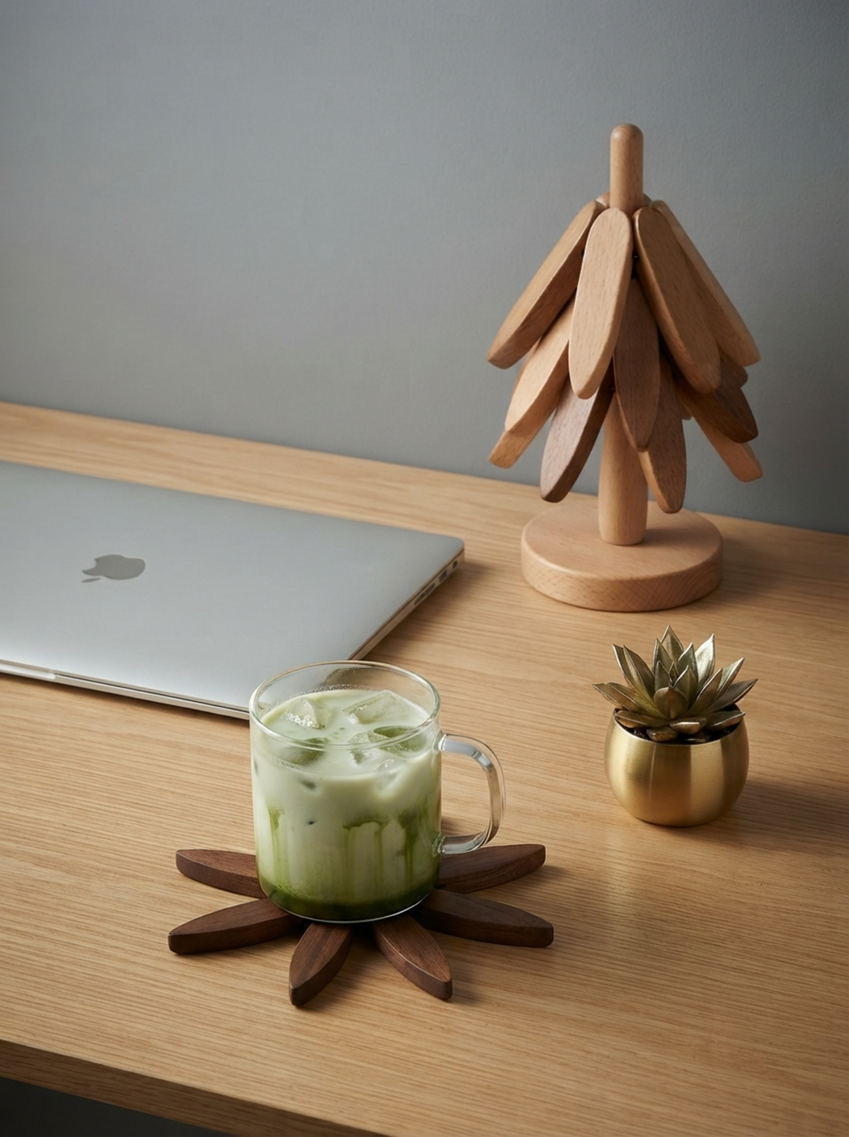 🌳Wooden Tree Trivet & Coaster Set - Like a Christmas Tree