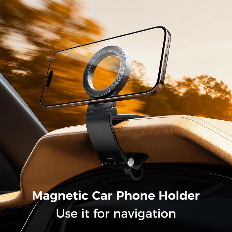 🧲Magnetic Car Phone Mount 📱Dashboard Clip Holder for Magnetic Smartphones