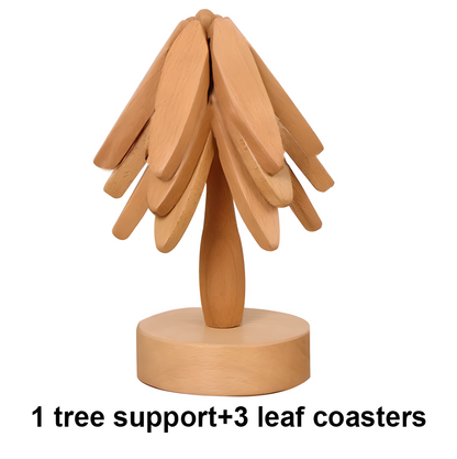 🌳Wooden Tree Trivet & Coaster Set - Like a Christmas Tree