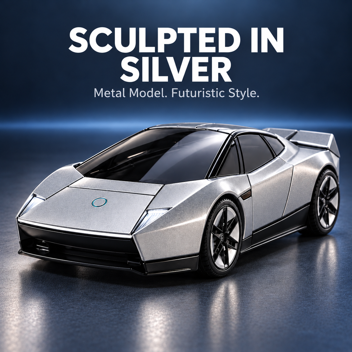 🏎️🤖 2-in-1 Transforming Silver Sports Car Robot Toy ⚡