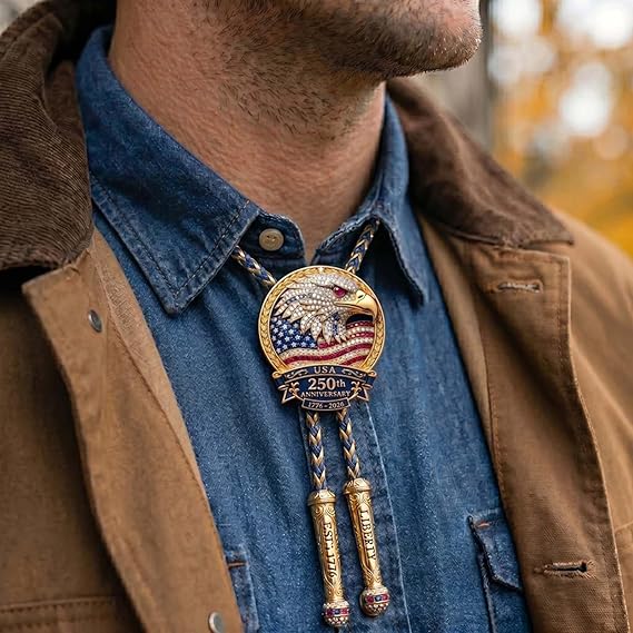 🎉USA 250th Anniversary Eagle Bolo Tie
