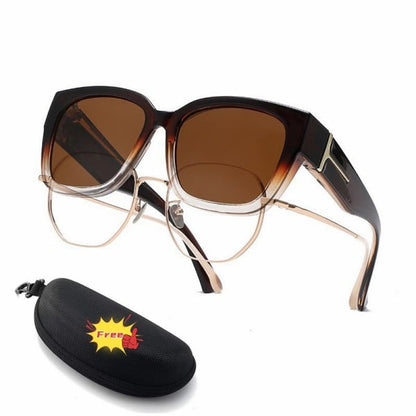 🕶️ Polarized Fit Over Sunglasses for Women – UV400 Protection Floral Frame Wear Over Prescription Glasses