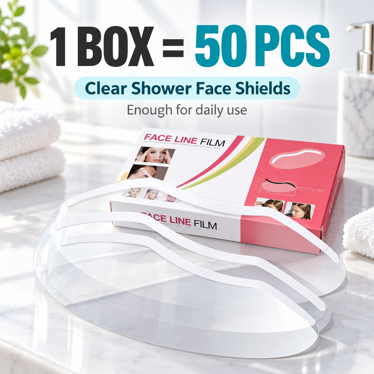 💧 Transparent Hair Washing Face Shield – Help Keep Shampoo & Splashes Away from Your Face 🚿