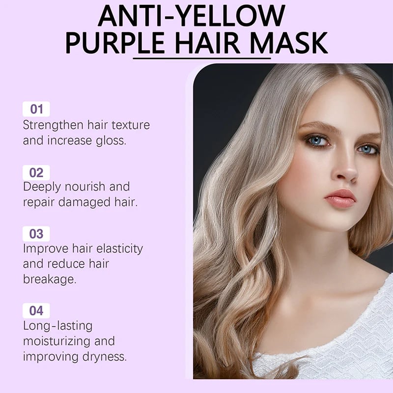 Anti-Yellowing Purple Hair Mask 💜 Say goodbye to Red Highlights! 💜