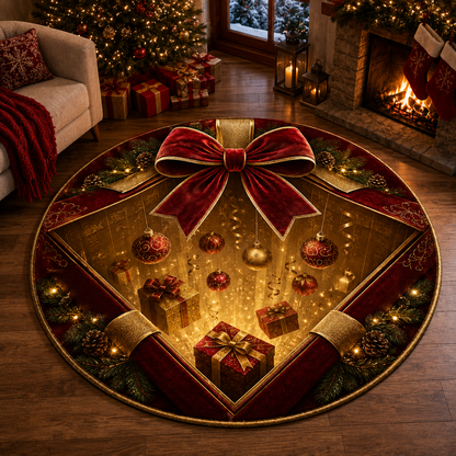 🎄🔥 Christmas 3D Illusion Rug – Magical Holiday Portal Floor Decor