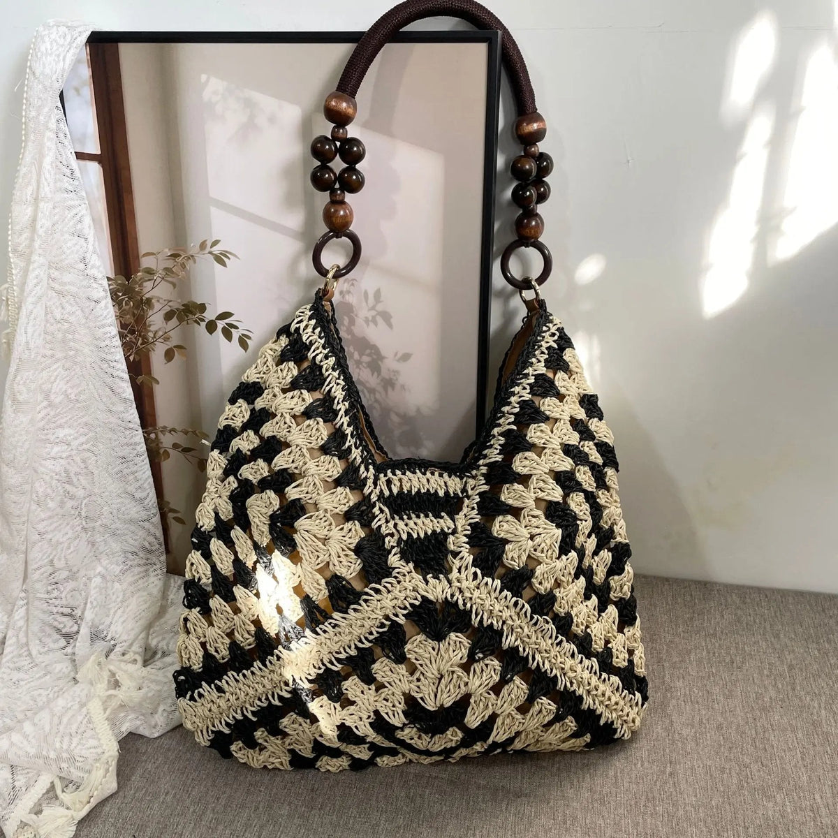 🌿 Chic Handmade Woven Bag — Natural Style, Everyday Elegance