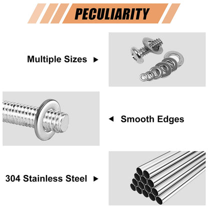 Professional 900-Piece 304 Stainless Steel Flat Washer Assortment