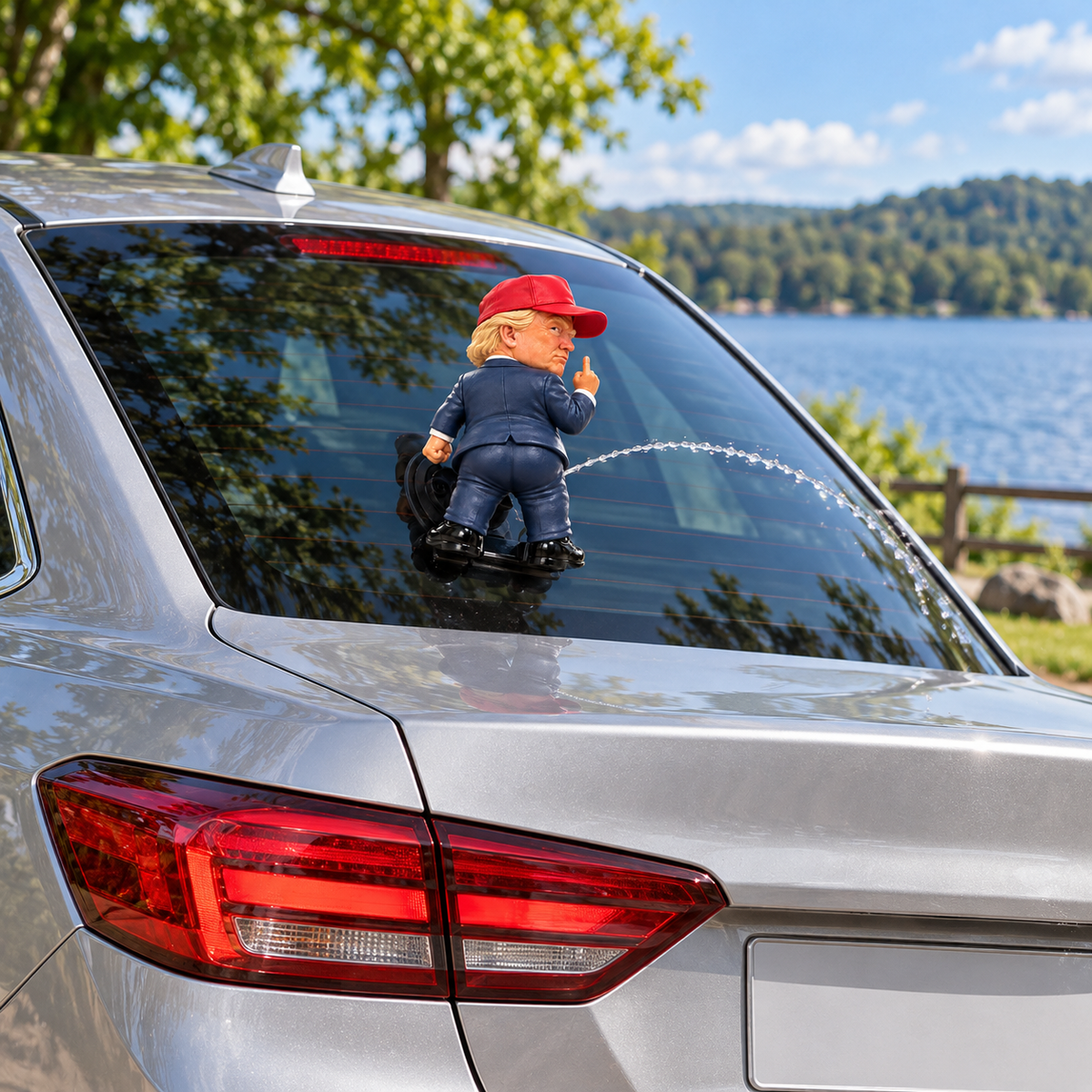 🚗💦 Funny Car Sprayer Ornament – Hilarious Rear Window Prank Decoration 😂