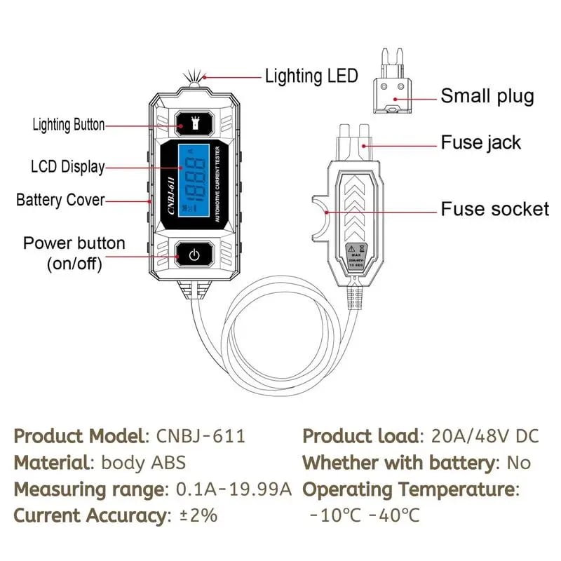 🚗✨Automotive circuit fault probe tester