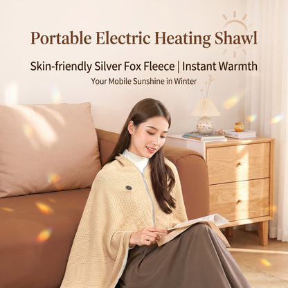🔥 Last Day 52% Off!🔥Portable USB Electric Heated Blanket Perfect for Outdoors or the Office. Use as a Single-Person Throw, Wrap, or Lap Blanket.