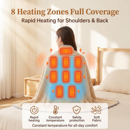 🔥 Last Day 52% Off!🔥Portable USB Electric Heated Blanket Perfect for Outdoors or the Office. Use as a Single-Person Throw, Wrap, or Lap Blanket.