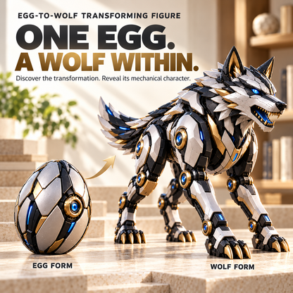🐺 2-in-1 Egg-to-Wolf Transforming Figure | Mechanical Wolf Display & Gift!!! 🎁