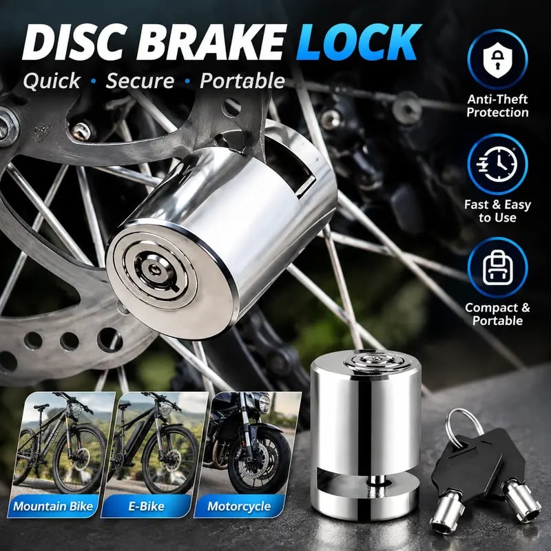 Motorcycle disc brake lock, anti-theft motorcycle safety brake disc lock 🔒